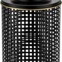 Flower Vase Rustic Metal Vase, 15.4" Tall Black Lantern Vase for Farmhouse Home Dcor Artificial Flowers and Centerpieces (12.2")