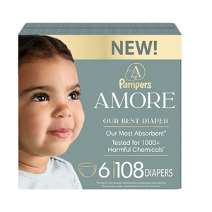 Pampers AMORE, Size 6, Our Best Diaper, 1 Pack (Count of 108)