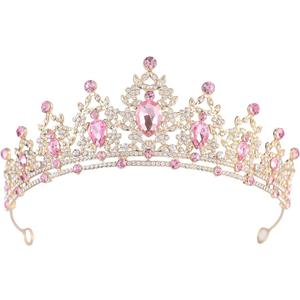 Crystal Tiara for Women and Girls – Rhinestone Princess Crown Headband Bridal Hair Accessories for Wedding, Birthday