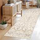 Washable Runner Rug 2x6 Green Boho Area Rug for Entryway Hallway Kitchen Laundry Room Bathroom Non Slip Washable Vintage Runner Carpet