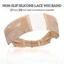 Cospack Wig Grip Band Women: Adjustable Silicone Non-Slip Wig Gripper with Middle Lace Part & Ear Cut Outs Secure Fit Breathable No-Headache for Wigs Chemo Cosplay Sports Daily Wear (LightBrown)