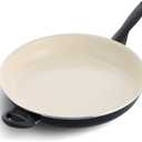 GreenPan Rio Healthy Ceramic Nonstick 13.5" Frying Pan Skillet, PFAS-Free, Dishwasher Safe, Black