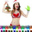 LED Gloves,LED Light Up Gloves for Kids Teens and Adults,Toy Gifts for 5-12 Year Old Boy Girl Teenage, Stocking Stuffers for Men Women,12 Colors,in Halloween Chrismas Birthday Party(1Pair/M)
