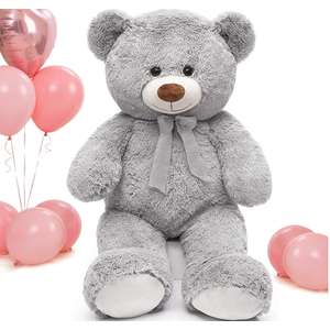 Teddy Bear Stuffed Animal 30 inch  Teddy Bear for Baby Shower Decor, Large Stuffed Bear Gifts for Girl Boy Women on Birthday Christmas,Grey