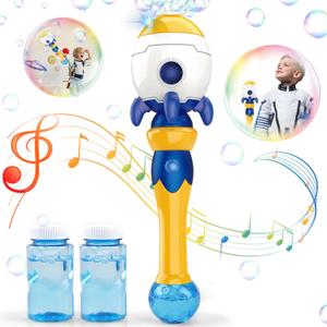 Dolanus Bubble Wands for Kids Age 3-6: Space Rocket Bubble Machine, Toys for 3-6 Year Olds, Gifts for Boys Age 3-5, Outdoor Toys for Toddlers 3-5