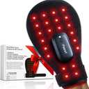 Peewf Wireless Red Light Therapy Glove for Hands 660nm & 880nm Near-Infrared | Pain Relief for Arthritis, Carpal Tunnel, Sore Muscles | 30 LEDs | Breathable | Auto Shut-Off