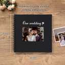 potricher 10 x 10 Inch DIY Scrapbook Album 40 Pages Hardcover Kraft Paper Scrap Book Photo Albums Memory Book for Wedding and Anniversary Family (Black, 10 Inch)