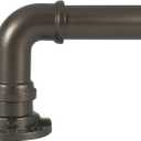 Decopolitan Industrial Wrap Around Telescoping Curtain Rod Set, 72-144", Bronze
