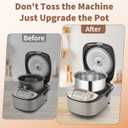 Stainless Steel Inner Pot Compatible with Zojirushi Rice Cooker NS-TSC10, 5.5-Cup (Uncooked), Dishwasher Safe