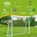 Soccer Goal 126, 86 and 64 FT Soccer Goals for Backyard, 2"Diameter Steel Soccer Goal for Kids and Adults Large soccer goal Powder Coated Galvanized Steel Post With Soccer Target Net for Training
