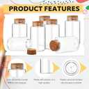 Nuenen 50 Pcs 3oz Plastic Sand Art Bottles with Corks Stoppers Small Clear Containers for Sand Art Mini Vial Potion Bottles Plastic Jars with Lids for DIY Arts and Craft Supplies