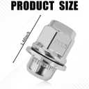 5PCS M12x1.5 Chrome Lug Nuts, Chrome Closed End Mag Style Lug Nuts with Washer Replaces OEM#90084-94001, Lug Nut Lock Set Compatible with Toyota Corolla Camry Tacoma Lexus