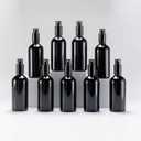YIZHAO Black Glass Spray Bottles 4oz, with Small Fine Mist Spray, Metal Cap, Refillable for Essential Oil,Travel,Cleaning,Perfume,Aromatherapy,Makeup  9 Pcs
