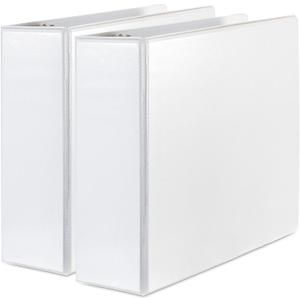 3 Ring Binder, Heavy Duty D Ring Binders, 3 Inch Binder, Extra Large Wide Clear View Binder - Presentation Folder for Pages, Documents (2 Pack, White)