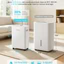 34 Pint/Day Dehumidifier for Basement up to 2500 Sq.Ft, Quiet 35dB
Dehumidifier for Home, Bedroom, Bathroom, RV - Intelligent Humidity Control, 3 Modes, 24H Timer, 0.45 Gal Water Tank