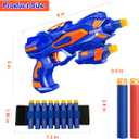 2 Pack Blaster Guns Boys Toy-with 60 Soft Foam Darts Bullets& 2 Wrist Bands-Kids Hand Gun Toys Gifts Party Supplies for 3,4,5,6,7,8,9 Years Kids
