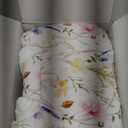 Infant Car Seat Insert, Car Seat Head Support Baby Girls Boys, Soft & Reversible Newborn Carseat Insert Cushion with 2 Strap Covers, for Stroller, Swing, Bouncer (White Wildflowers) (Watercolor Floral)