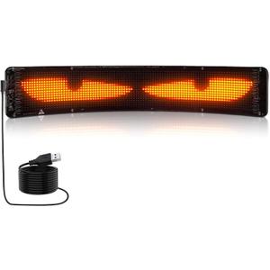 10L0L Golf Cart Devil Eyes Light Sign, Programmable Flexible Screen for Windshield, DIY Dynamic Programmable with App Control,Window Screens for Festivals, Daily