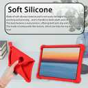 ATOOZ for Evermyth 10 Inch Tablet Case 2025 KB1001/KB1004/KB1001L/KB1004L,Soft Silicone Kids Case for MUISOO 10 Inch Tablet MISKB100477 with PC Stand (Red)