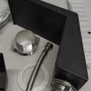 LIWEIKE Black Roman Tub Faucet with Sprayer, Deck Mount Roman Bathtub Faucet Set with Hand Shower for 3 Holes Single Handle Waterfall Tub Filler, Matte Black