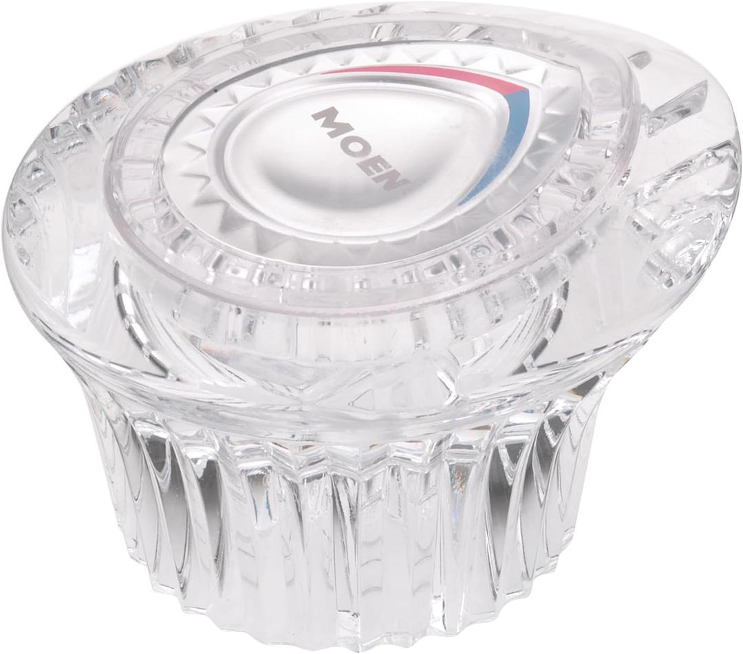 Moen 98039 Chateau Acrylic Knob Handle Replacement Kit for Single-Handle Tub/Shower, Clear