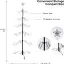 HOHIYA 6.5 Ft Ornament Display Tree Stand 174 Hook Metal Christmas Tree