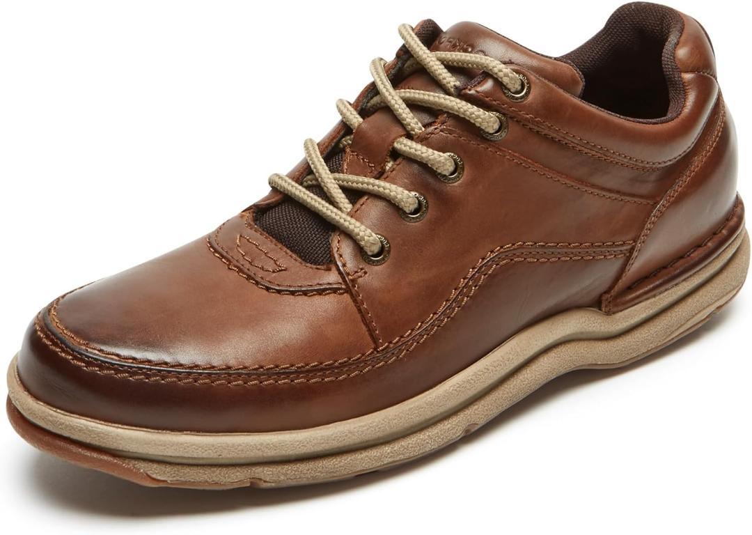 Rockport Mens World Tour Classic Walking Shoe (12, Brown Leather)