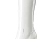 DREAM PAIRS Women's Platform Heeled Knee High Boots, Long Chunky Tall Gogo Boots for Fall (8.5, White-pat)