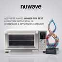 Nuwave Bravo Air Fryer Toaster Smart Oven, 12-in-1 Countertop Convection, 30-QT XL Capacity, 50-500F Temperature Controls, Top and Bottom Heater Adjustments 0%-100%, Brushed Stainless Steel Look