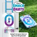 EastPoint Smack Darts 2-in-1 Suction Cup Dartboard Game - 12x24 in, Multicolor - Easy Door & Floor Setup for Man Cave & Game Room - Includes 6 Sticky Tips & Spinner for Adults