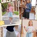 3 Pack Girls' Bermuda Long Shorts 5-14Y | Bermuda Shorts, Athletic, Long Short, Drawstring, Sweatshorts Pocket, for Summer, Casual, for Girls, Kids, Teen, 5-14Y