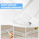 33ft V-Shape Weather Stripping Door Seal Strip for Door Frame,Self-Adhesive Door Gap Filler for Winter Insulation,Foam Soundproofing Weatherstripping for Window Draft Stopper Light Blocker,White