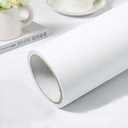 PracticalWs White Contact Paper 15.7'' x 236.2'' White Peel and Stick Wallpaper, Removable Self-Adhesive Thicken Wall Paper for Bedroom Walls, Desks, Tables