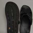 Women's Flat Sandals with Arch Support, Summer Beach Slides Adjustable Buckle, Comfort Lightweight Cushion Slip on H-Strap Sandal, Size 10