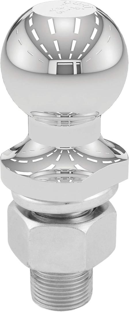 CURT 40002 Chrome Trailer Hitch Ball, 3,500 lbs, 1-7/8-Inch Diameter, 1 x 2-1/8-Inch Shank