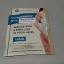 KEMFORD Lymphedema Compression Arm Sleeves for Women - 15-20 mmHg, With Silicone Grip, 1 Pair, Beige, L - Arm Support for Swelling & Edema