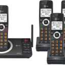 AT&T 4-Handset Expandable DECT 6.0 Cordless Home Phone with Large Display, Big Buttons, Answering Machine, Smart Call Blocker, Long Range, Caller ID, Speakerphone, Intercom: CL82418 (Charcoal Black)