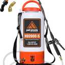 PetraTools Battery Powered Sprayer 2 Gallon - HD2000-S - Heavy Duty Electric Sprayer for Lawn and Garden Weed/Pest Control, Watering - with Battery, Charger & 2 Nozzles (2 Gallon)