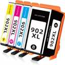 902XL Ink Cartridges Black Color for HP 902 XL Printer for HP902 Combo Pack for OfficeJet Pro 6958 6970 6962 6960 6950 6975 6954 6951 6956 6961 6963 6964 6966 Cyan Magenta Yellow (4 High Yield Pack)