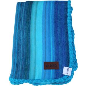Alpaca Wool Blanket Throw - Beautiful & Warm, 80 x 60 inches, Ultra-Soft, Hypoallergenic and Breathable. (Celeste)