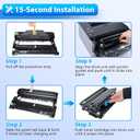ZIPRINT 2-Pack Dr630 Drum Compatible Replacement for Brother DR 630 DR-630 HL-L2300D HL-L2340DW HL-L2320D MFC-L2700DW DCP-L2540DW HL-L2380DW MFC-L2685DW HL-L2315DW HL-L2305W MFC-L2720DW Printer