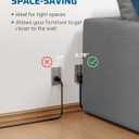 DEWENWILS Flat Plug Extension Cord, 25 FT 16/3 Awg Grounded Power Cable, 3 Outlets Power Strip for Indoor Use, SPT-3 Cord, Space Saving for Office, School, Travel, Dorm, ETL Listed, 1 Pack, Black