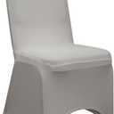 YOUR CHAIR COVERS - Spandex Banquet Chair Cover - Gray, Wedding Slip Covers, Premium Quality Chair Cover, 6 Pack
