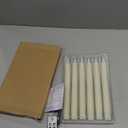 Homemory Waxy Flameless Taper Candles with Remote Timer Dimmer, LED Candlesticks Flickering, Battery Operated Window Candles, 9.6 Inches for Christmas Wedding Celebration Decor, Ivory, 6 Pcs