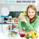 Pod Holder for Ninja Thirsti Pods, 360Rotating 15-Flavor Storage Holder for Ninja Thirsty Drink System Pod Organizer for Ninja Thirsty Flavor Pods,Water Flavoring White