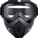 Motorcycle Face Mask Full Face,Dirt Bike Goggles Motocross, ATV, Offroad, Riding Racing Goggles for Men Women
