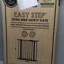 Regalo Safety 29-49" Easy Step Extra Wide Baby Gate for Doorways & Bottom of Stairs, Pressure Mounted Safety Gate with Door for Babies, Toddlers & Pets, Black