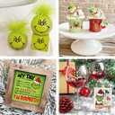 4Pack 30 Pcs Christmas Face Decal Stickers for Crafts Small 3 Inch Rub on Transfers UV Vinyl Faces Eyes Pitcher Decals for Ornaments Glass Drinking Cups Wood Decorations Balls Party Supplies (hoho30)