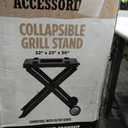 Ninja XSKSTAND Woodfire Collapsible Outdoor Grill Stand, Compatible with Ninja Woodfire Grills (OG700 Series), Foldable, Side Utensil Holder, Weather-Resistant, Black