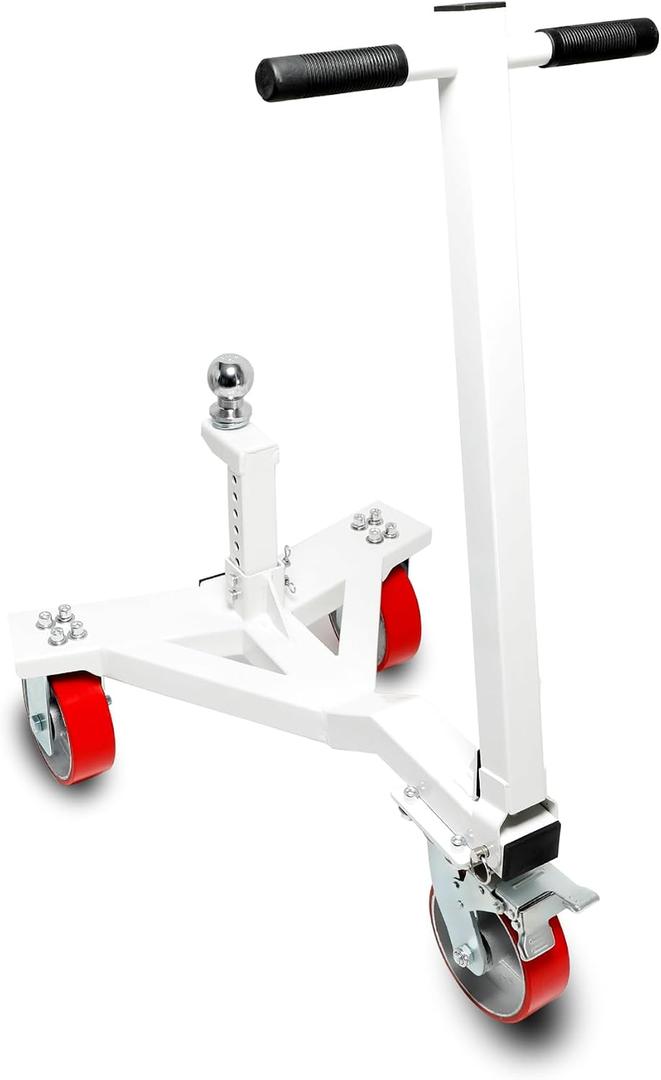 Heavy Duty Trailer Dolly, 3500 lb Tongue Weight Trailer Mover Dolly with 2 inch Ball, Angle Adjustable, Suitable for RV Boat Motorcycle Jet Ski